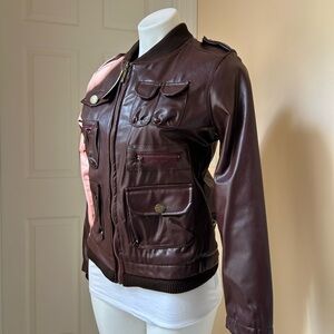 faux leather jacket